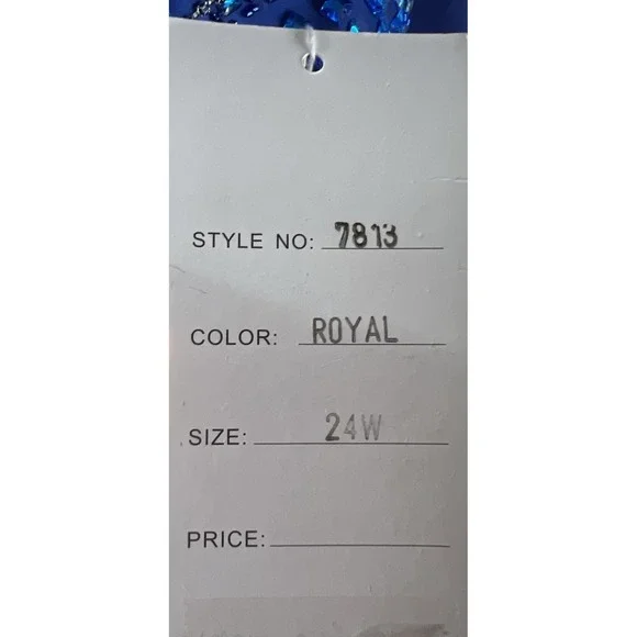 NWT Rachel Allan Curves 7813 Royal Blue Mermaid Prom Dress 24 Sexy Beaded Luxe - Picture 12 of 12